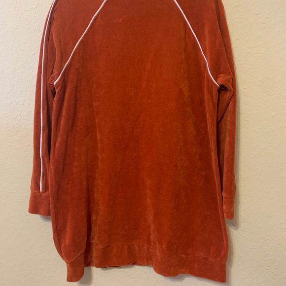 Boohoo•Orange Quarter Zip Sweater Embroidery Sz 10! - Picture 7 of 10